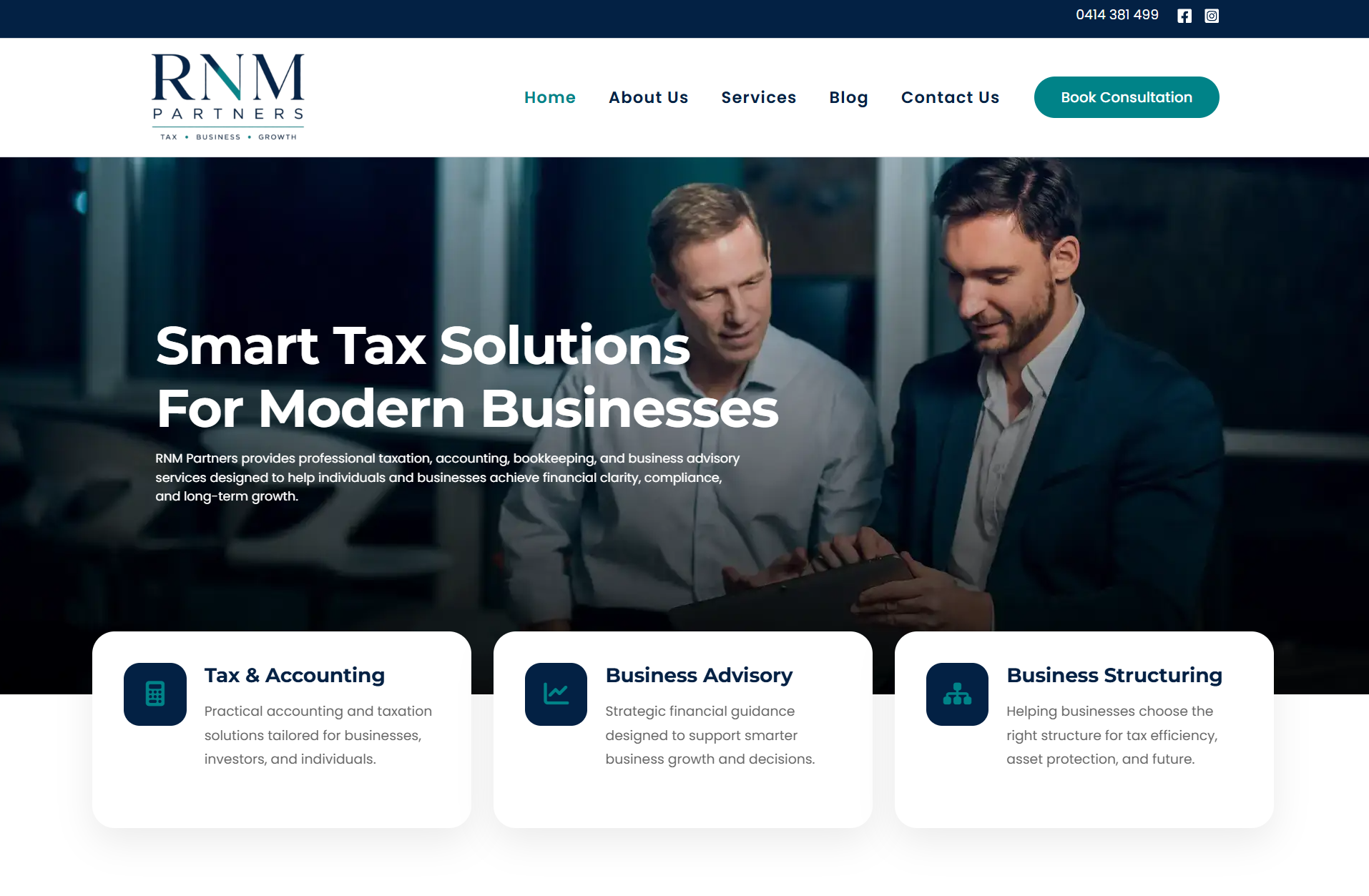 Accounting responsive website